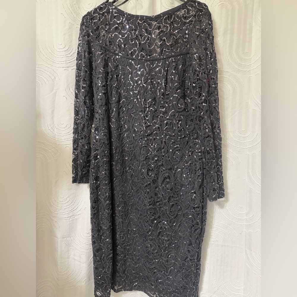 Elegant Gray Sequin Dress